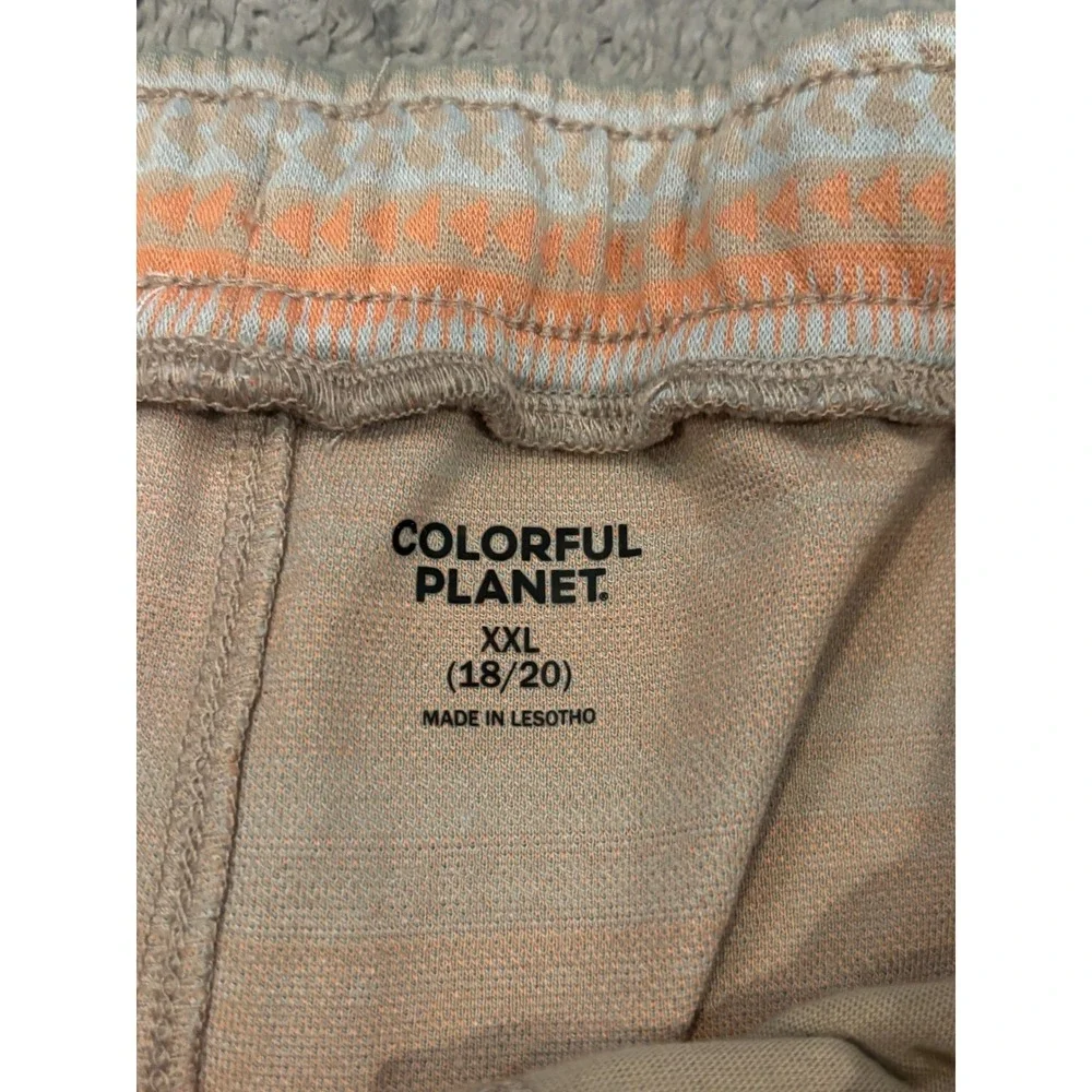 Colorful Planet Boys XXL Orange Tan Geometric Southwestern Knit Shorts